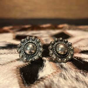 Silver Concho Earrings
